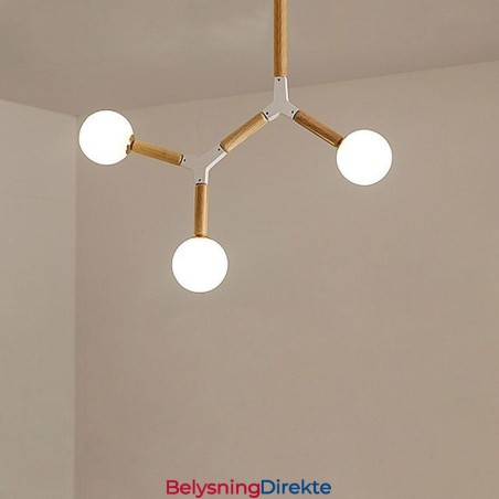 Nordisk Magisk Bønne Pendellampe Kreativ Trebelysning