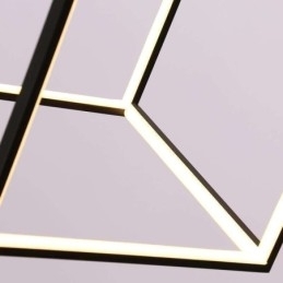 Svart Pendellampe Geometrisk Kubebelysning