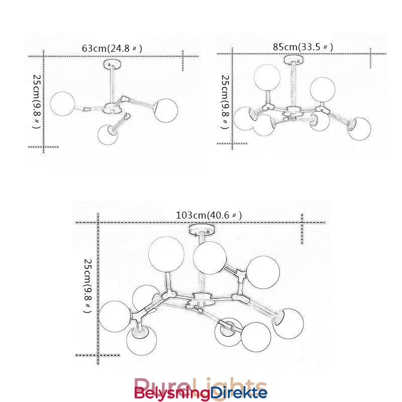 Nordisk Magic Bean-Pendellampe Kreativ Trelampe