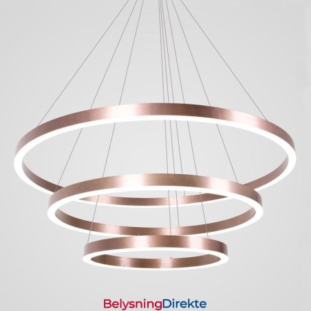 Pendellampe Tegning Håndverk 3 Ringer Lampe 80+60+40Cm