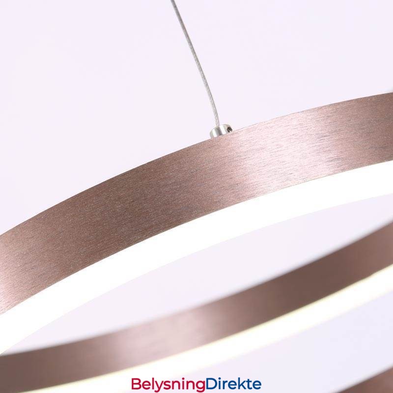 Pendellampe Tegning Håndverk 3 Ringer Lampe 80+60+40Cm