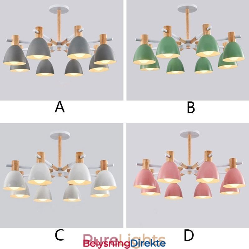 Moderne Enkel Macaron-Anhengslampe Kreativ Trebelysning