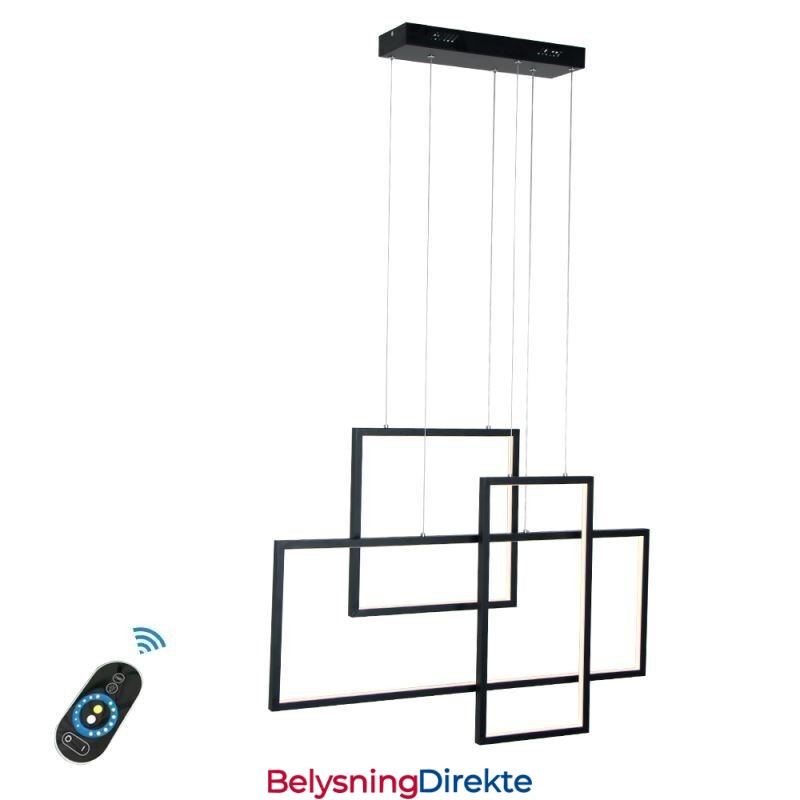 Nordisk Pendellampe Geometrisk Firkantet Pendellampe