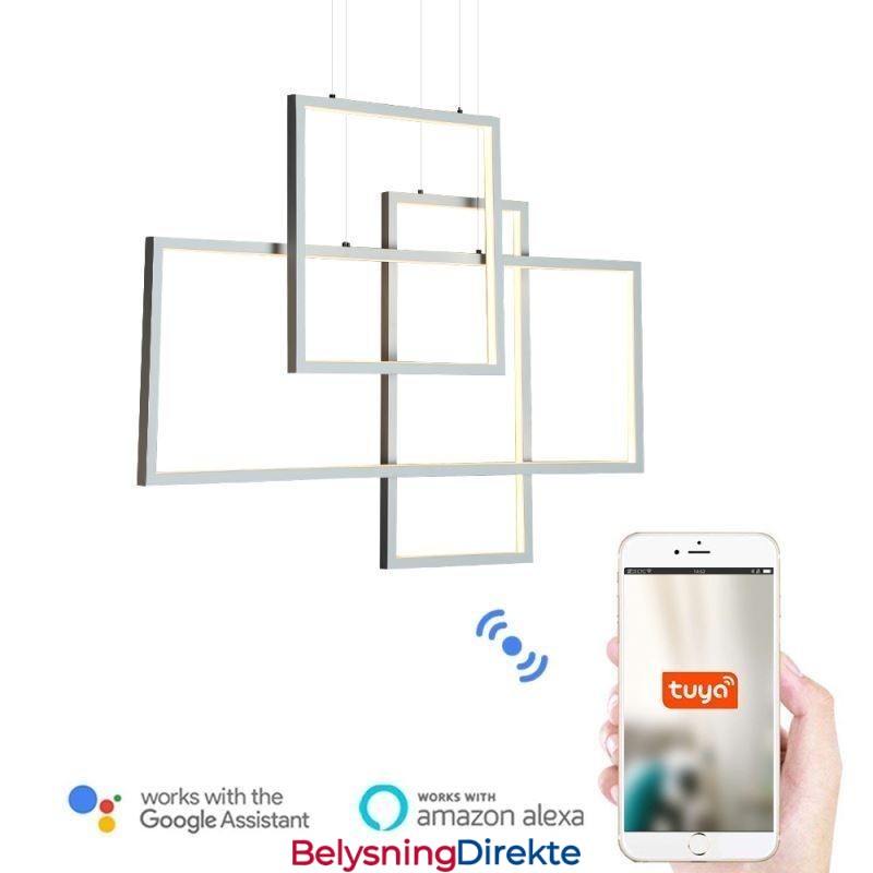 Nordisk Pendellampe Geometrisk Firkantet Pendellampe