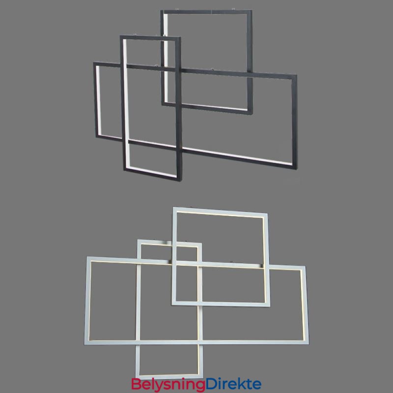 Nordisk Pendellampe Geometrisk Firkantet Pendellampe