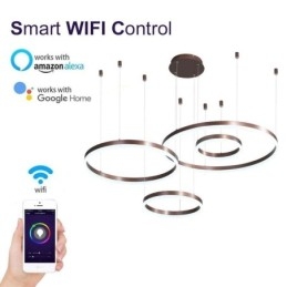 Postmoderne Pendellampe I Akryl, Ringformet Pendellampe