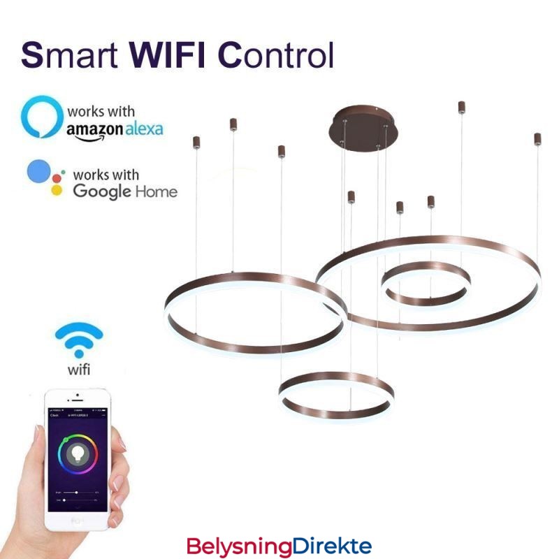 Postmoderne Pendellampe I Akryl, Ringformet Pendellampe