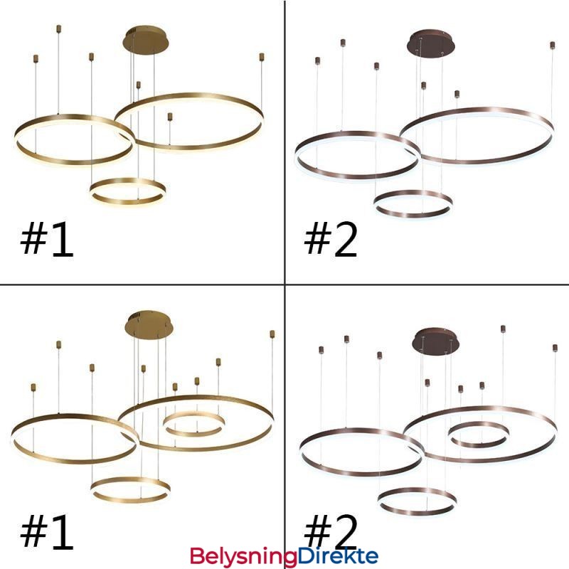 Postmoderne Pendellampe I Akryl, Ringformet Pendellampe