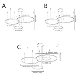 Postmoderne Pendellampe I Akryl, Ringformet Pendellampe