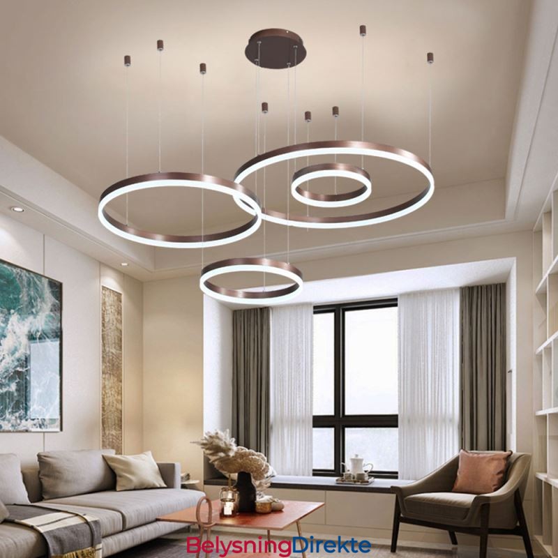 Postmoderne Pendellampe I Akryl, Ringformet Pendellampe