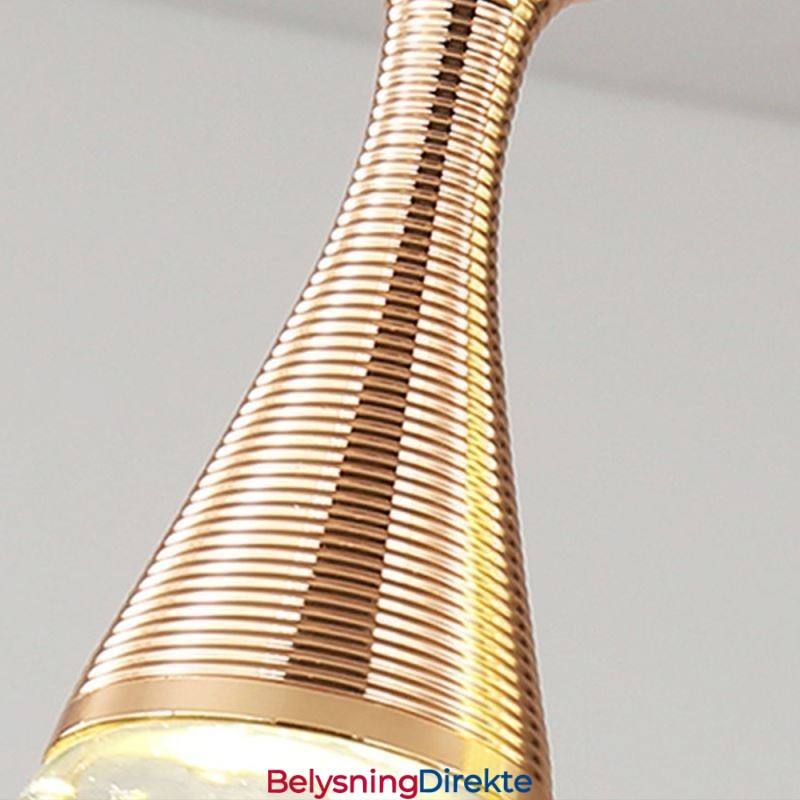 Seeded Glass Teardop Cluster Pendelbelysning