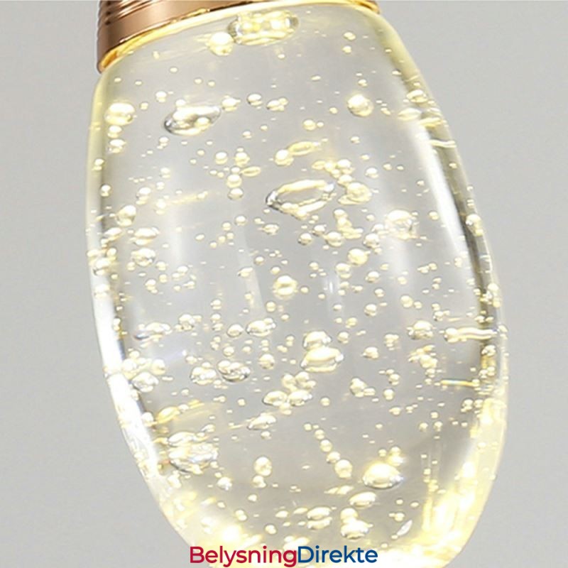 Seeded Glass Teardop Cluster Pendelbelysning