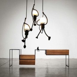 Moderne Pendellampe Kreativ Liten Mannsformet Lampe Individuell Hjemmelampe