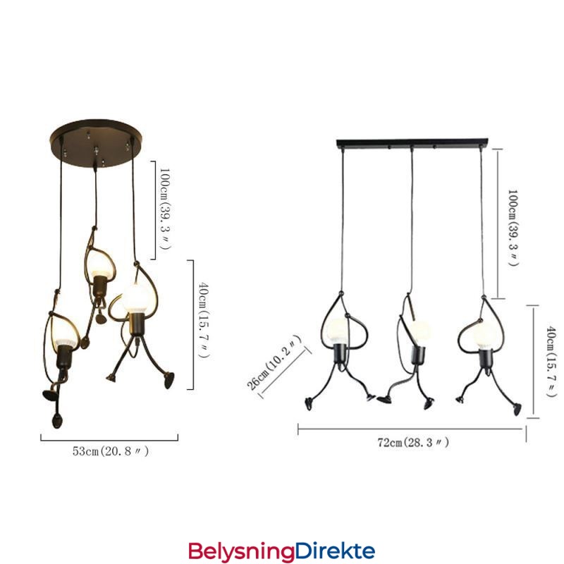 Moderne Pendellampe Kreativ Liten Mannsformet Lampe Individuell Hjemmelampe