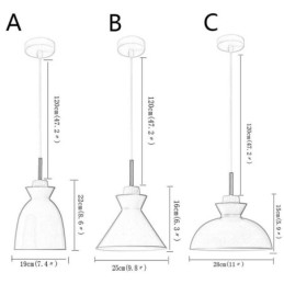 Pendellampe Nordisk Metallkuppel Makaronfarger Lampelampe