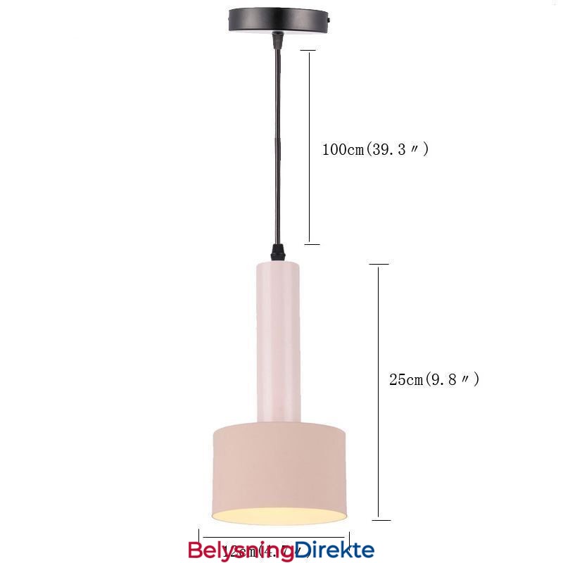 Moderne Enkel Pendellampe Sylinderformet Lampe Aluminiumsbelysningslampe