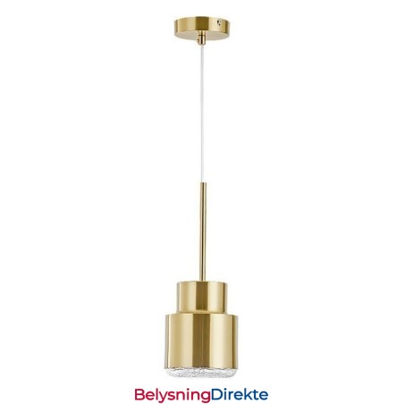 Postmoderne Glass Pendellampe Gyllen Sylinderlampe Lyssterk Belysningslampe