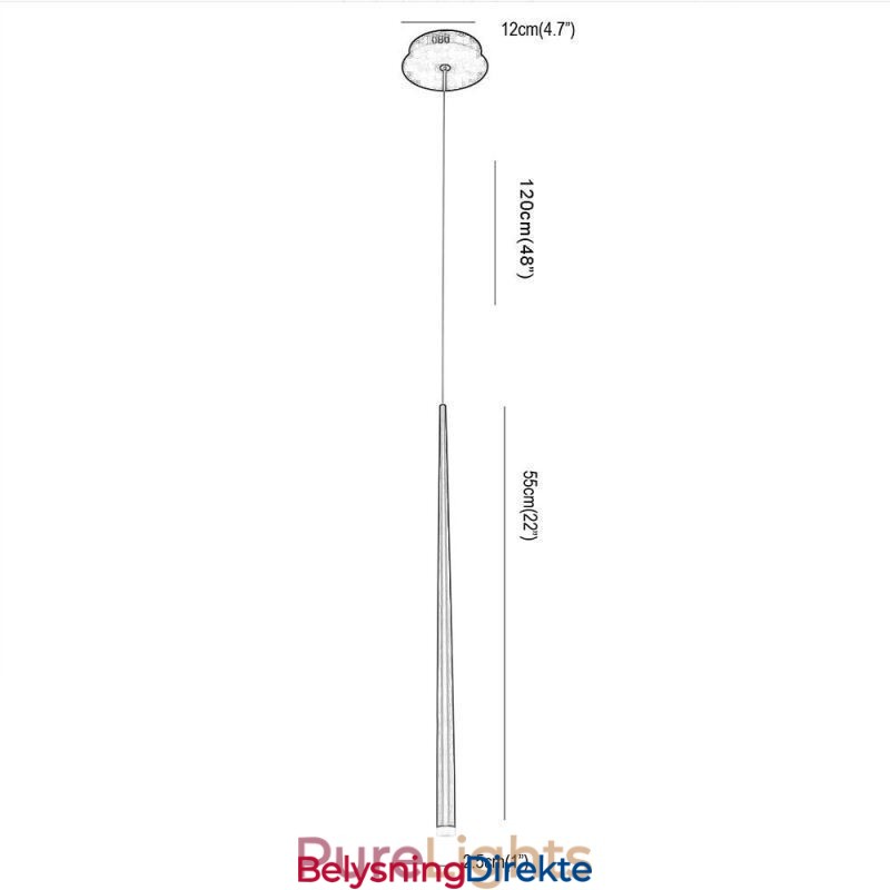 Moderne Pendellampe Sylinderformet Lampe Meteor Rain Lighting