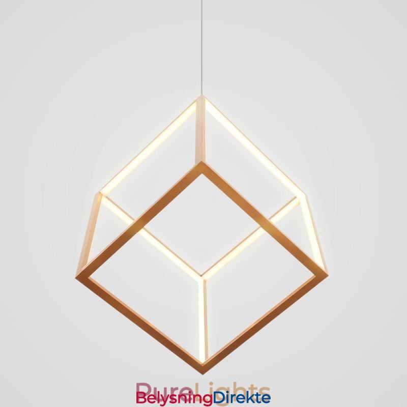 Postmoderne Pendellampe Geometrisk Gullfarget Hengelampe