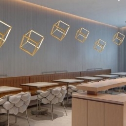 Postmoderne Pendellampe Geometrisk Gullfarget Hengelampe