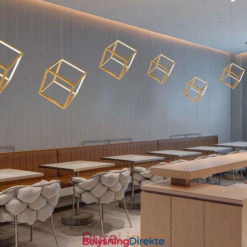 Postmoderne Pendellampe Geometrisk Gullfarget Hengelampe