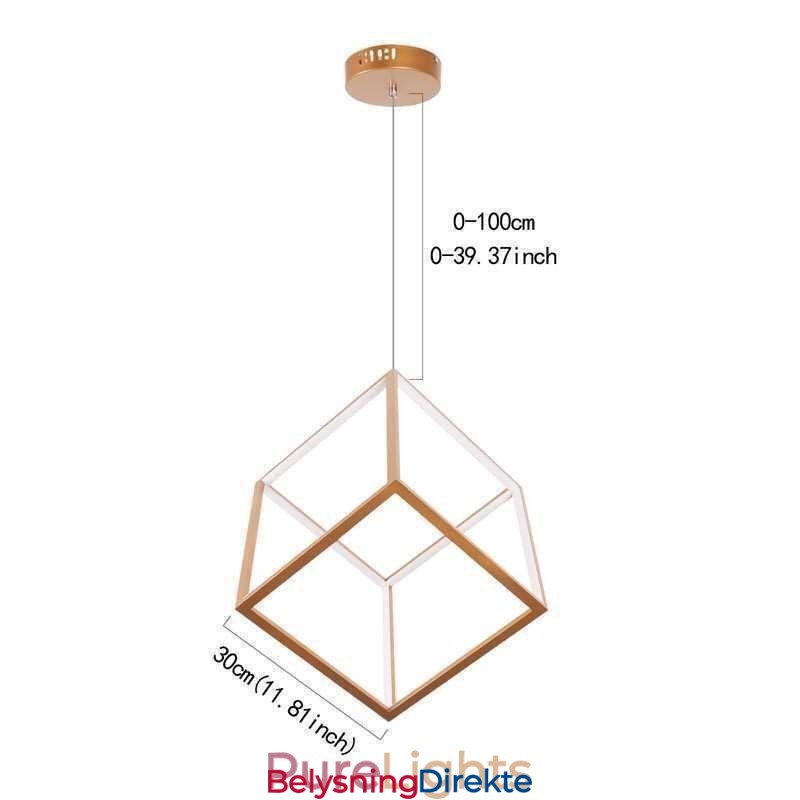 Postmoderne Pendellampe Geometrisk Gullfarget Hengelampe