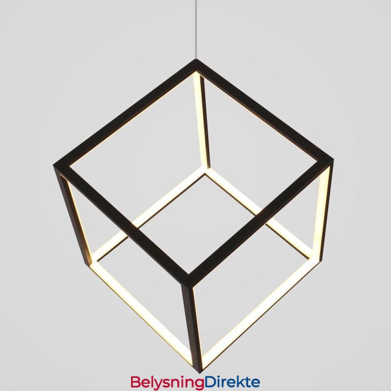 Svart Pendellampe Geometrisk Kubebelysning Lby18069