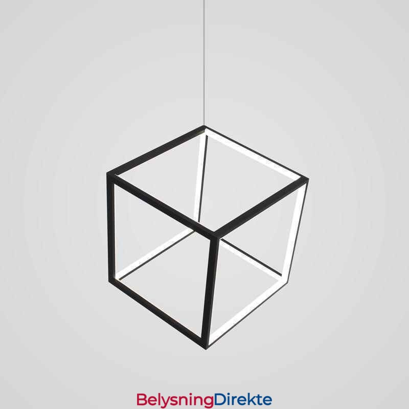 Svart Pendellampe Geometrisk Kubebelysning Lby18069