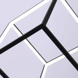 Svart Pendellampe Geometrisk Kubebelysning Lby18069