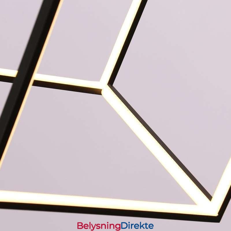 Svart Pendellampe Geometrisk Kubebelysning Lby18069