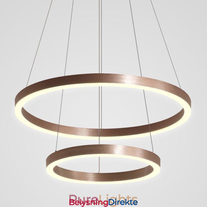 Pendellampe Tegning Håndverk 2 Ringer Lampe 60+40Cm