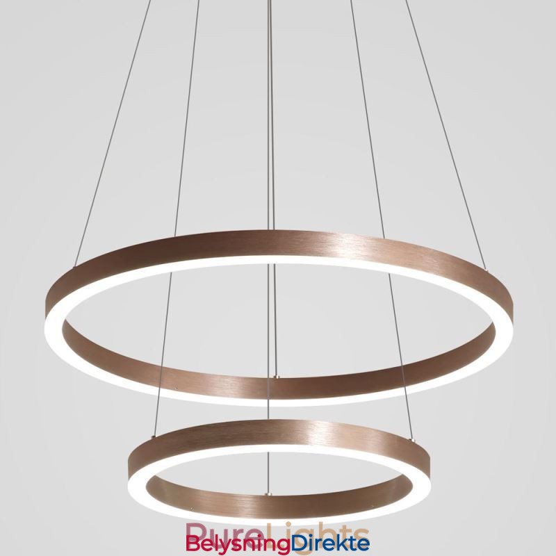 Pendellampe Tegning Håndverk 2 Ringer Lampe 60+40Cm