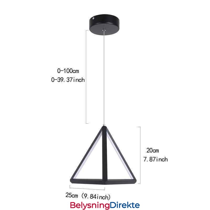 Postmoderne Pendellampe Geometrisk Trekantlampe Kreativ Lampebelysning
