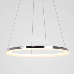 Moderne Pendellampe I Akryl, Sirkelformet Lampe, 40 Cm