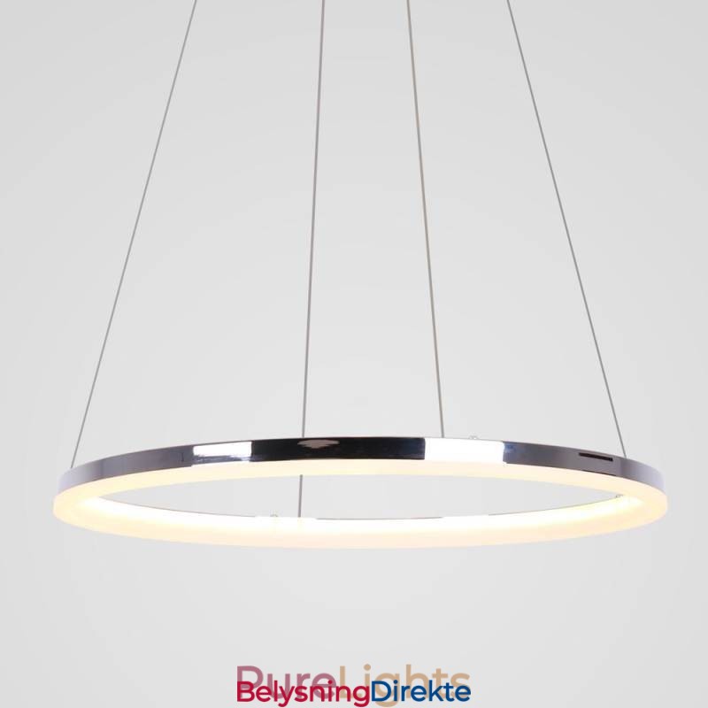 Moderne Pendellampe I Akryl, Sirkelformet Lampe, 40 Cm
