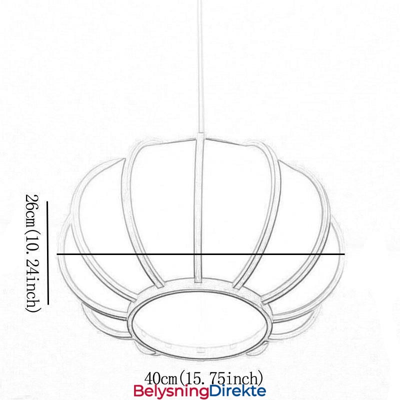 Kreativ Japansk Bambus Pendellampe Moderne Enkel Pendellampe Tearoom Rund Lampe