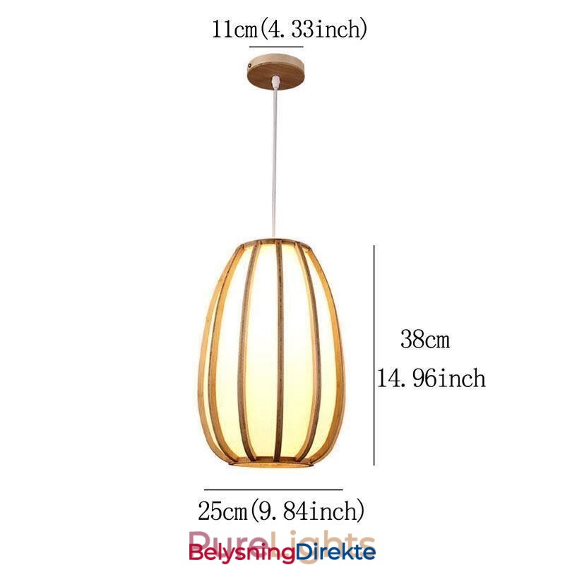Visuell Komfort Bambus Pendellampe