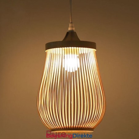 Hult Bur-Anhengslampe Moderne Bambusanhengslampe