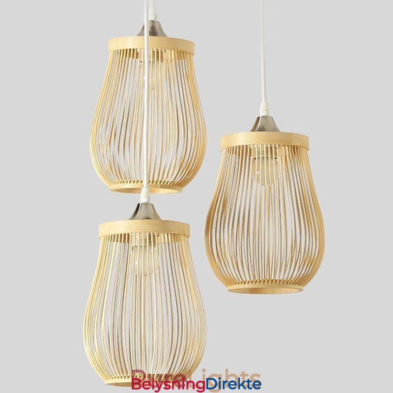 Hult Bur-Anhengslampe Moderne Bambusanhengslampe