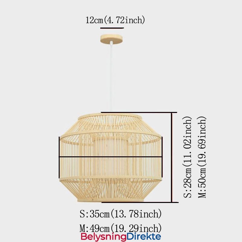 Lanterne Bambus Pendellampe Kreativ Japansk Pendellampe