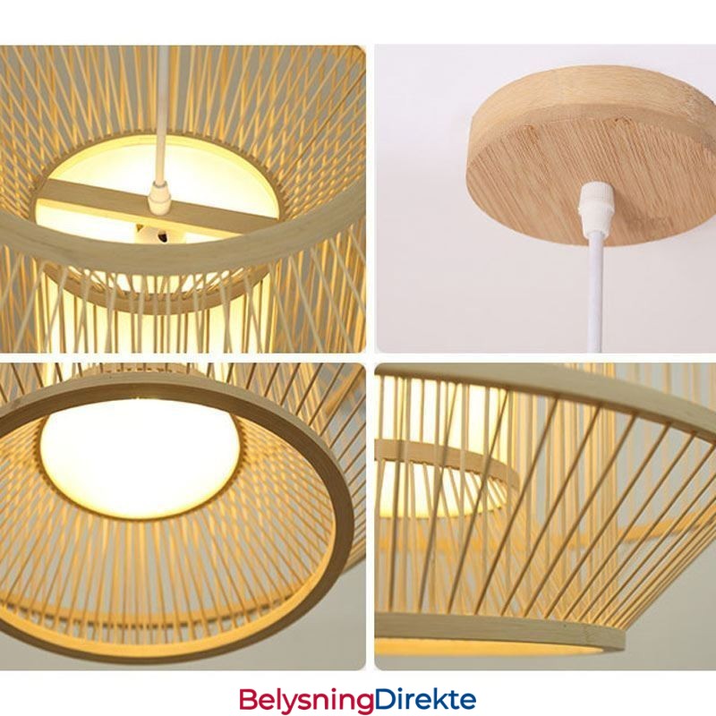 Lanterne Bambus Pendellampe Kreativ Japansk Pendellampe