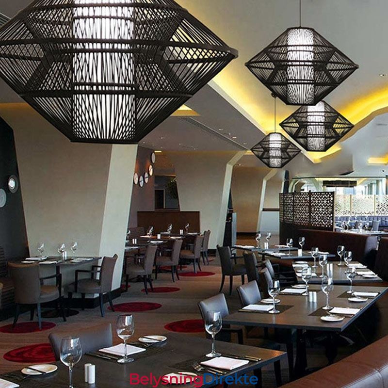 Gyroskopdesign Bambus Pendellampe