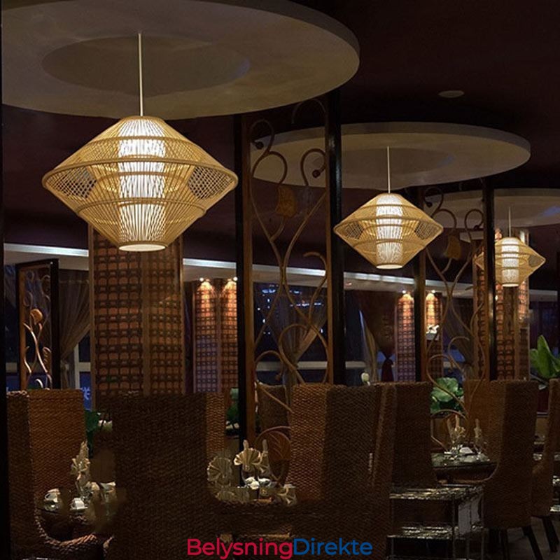 Gyroskopdesign Bambus Pendellampe