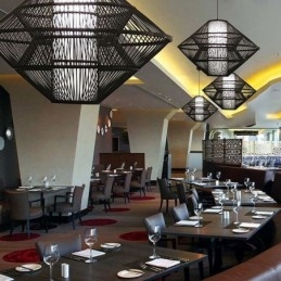 Gyroskopdesign Bambus Pendellampe