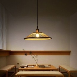 Kuppelformet Bambus Pendellampe Håndvevd Pendellampe