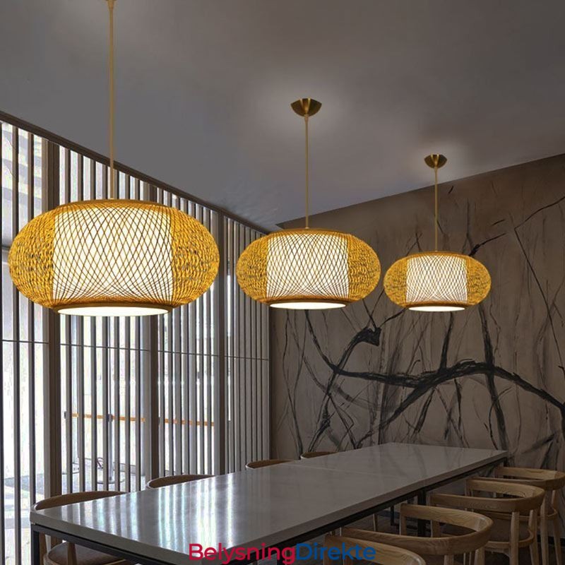 Dekorativ Bambus Pendellampe Visuell Komfort