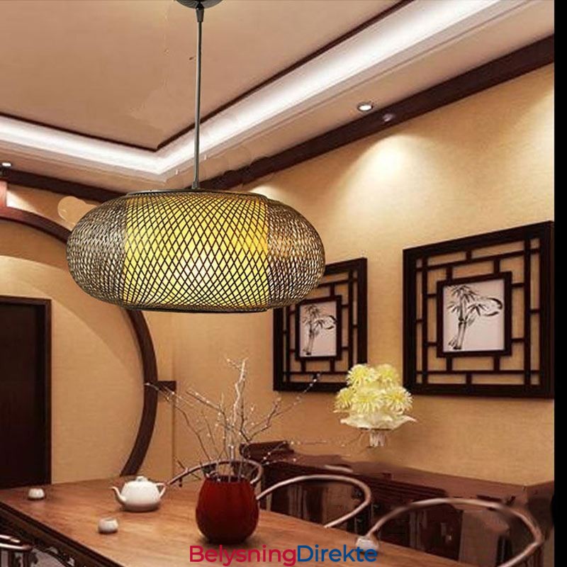 Dekorativ Bambus Pendellampe Visuell Komfort