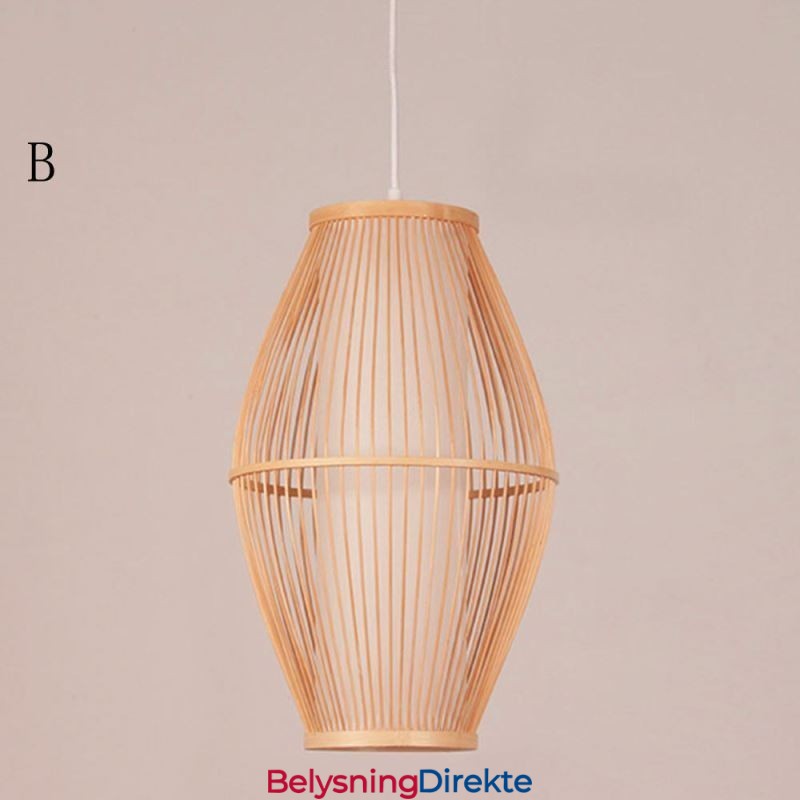 Klassisk Håndlaget Bambus Pendellampe