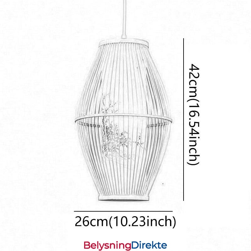 Klassisk Håndlaget Bambus Pendellampe