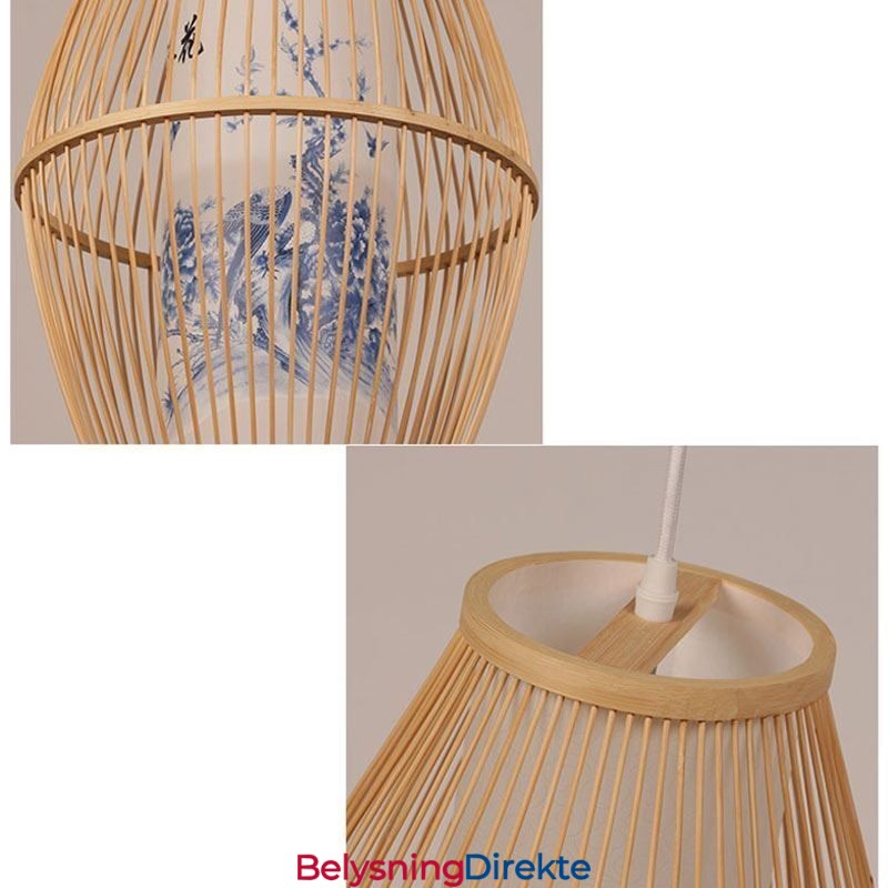 Klassisk Håndlaget Bambus Pendellampe